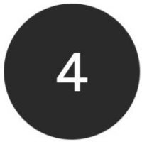 Circular black icon featuring the number four in white, representing numerical data or a step in a process. This simple yet bold design is commonly used in user interfaces, educational materials, and digital applications to indicate sequence, ranking, or categorization. Ideal for enhancing visual communication and accessibility in web design and content.